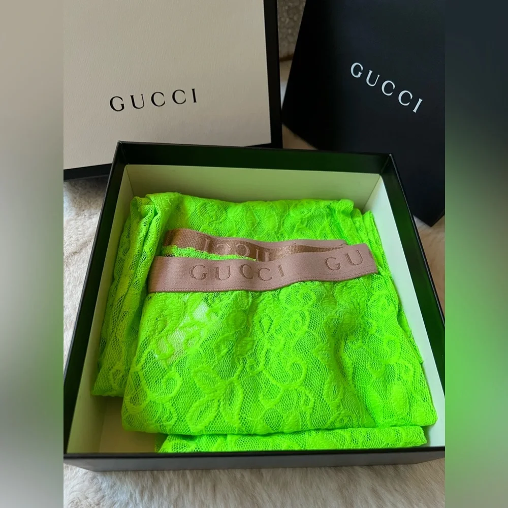NEW Gucci Lace Tights Size L - Picture 4 of 11